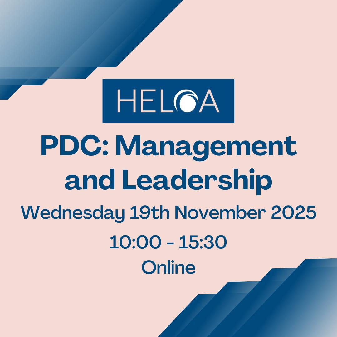 ⭐Join us for the next HELOA Professional Development Conference!⭐
📅Wednesday 19th November 2025
🕘10:00 - 15:30
💻Online
This conference is focussed on leadership, offering a chance for those in management and leadership roles to gain practical tools for leading with clarity, confidence and courage. Learn how to support wellbeing, guide your team through change, and create a supportive environment where your team feels valued.
🎇Key sessions include:
🔹Impact and influence with Topbird Coaching
🔹Protecting your team from burnout
🔹Shaping the future of Student Recruitment through strategic thinking
💬Plus, interactive sessions and opportunities to network with fellow colleagues
View the programme and book your place on the conference 👇
🔗More information and the booking form can be found via the PDC link in our Bio