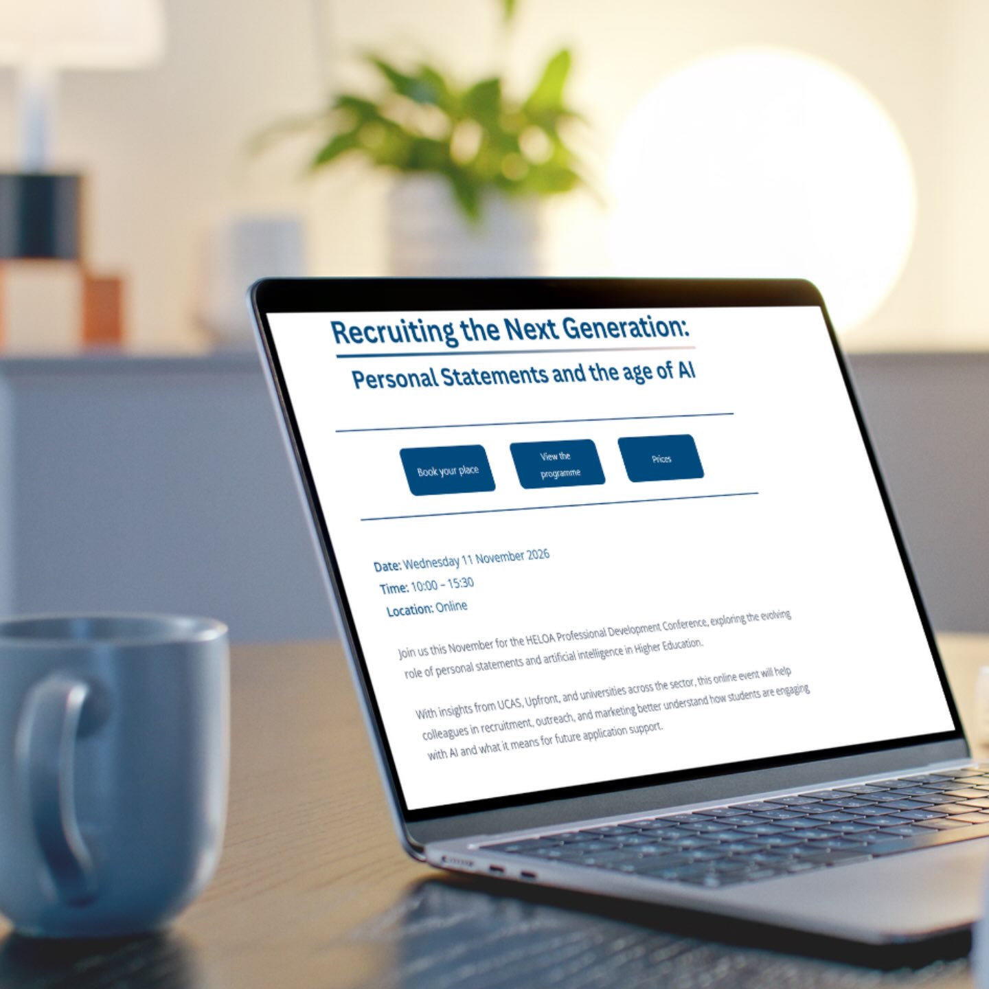 🖥️ Join us this November for the HELOA Professional Development Conference, Recruiting the Next Generation: Personal Statement and the Age of AI. 

With insights from UCAS, UPFRONT, and universities across the sector, this online event will help colleagues in recruitment, outreach, and marketing better understand how students are engaging with AI and what it means for future application support. 

⏰ Bookings close on 4 November at 4pm. If the conference reaches capacity before this time the conference will close before this deadline. Please book early to avoid disappointment - link in our bio 🔗