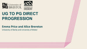 Cover slide of UG TO PG DIRECT PROGRESSION presentation