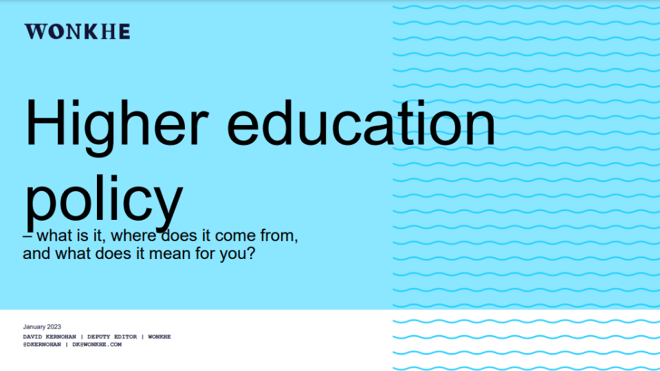 presentation slides for higher education policy