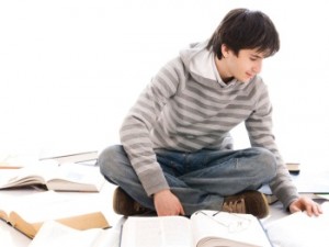 Student with books